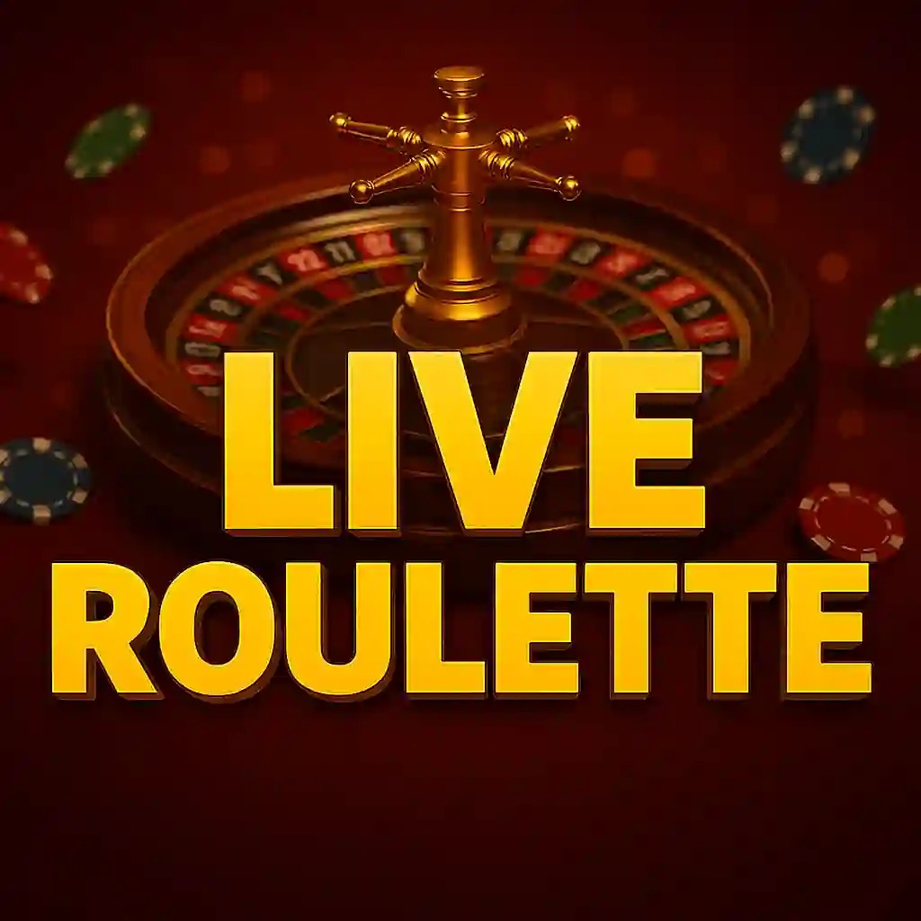 Live Roulette online game logo by Evolution on macho-spin.com