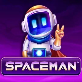 Spaceman online game logo by Pragmatic Play on macho-spin.com